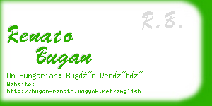 renato bugan business card